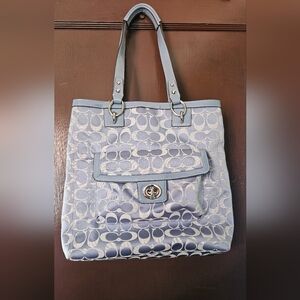 **Sold Elsewhere** Coach Blue Patterned Women's Bag